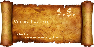 Veres Eperke névjegykártya